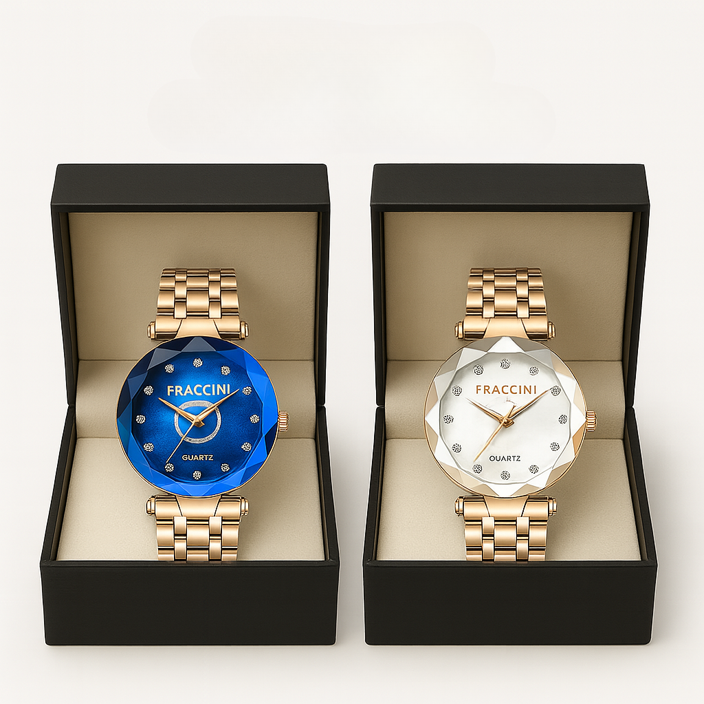 Luxe Gouden Horloge Diamond™ – Koop er 1, krijg er 2
