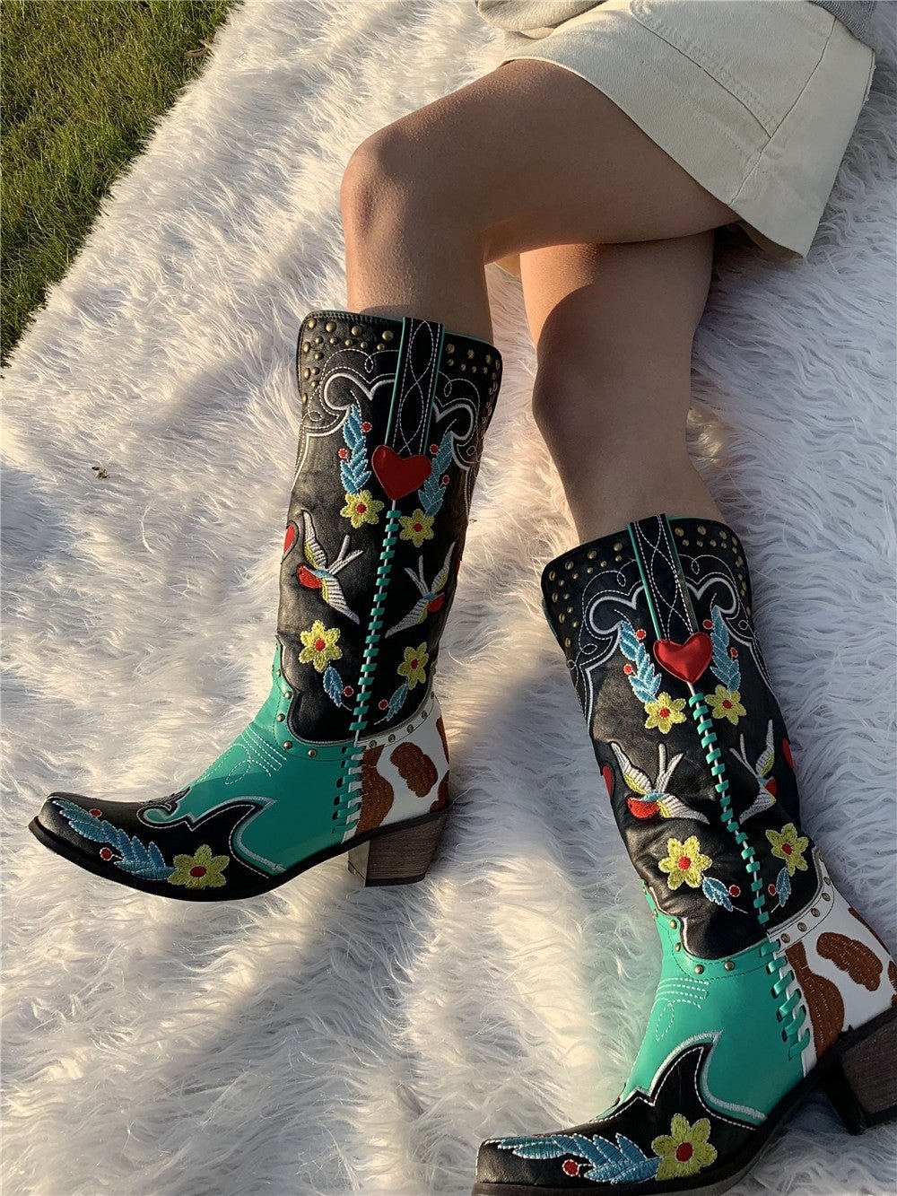 Daisy - Unieke Cowboylaarzen voor Vrouwen - Fraccini