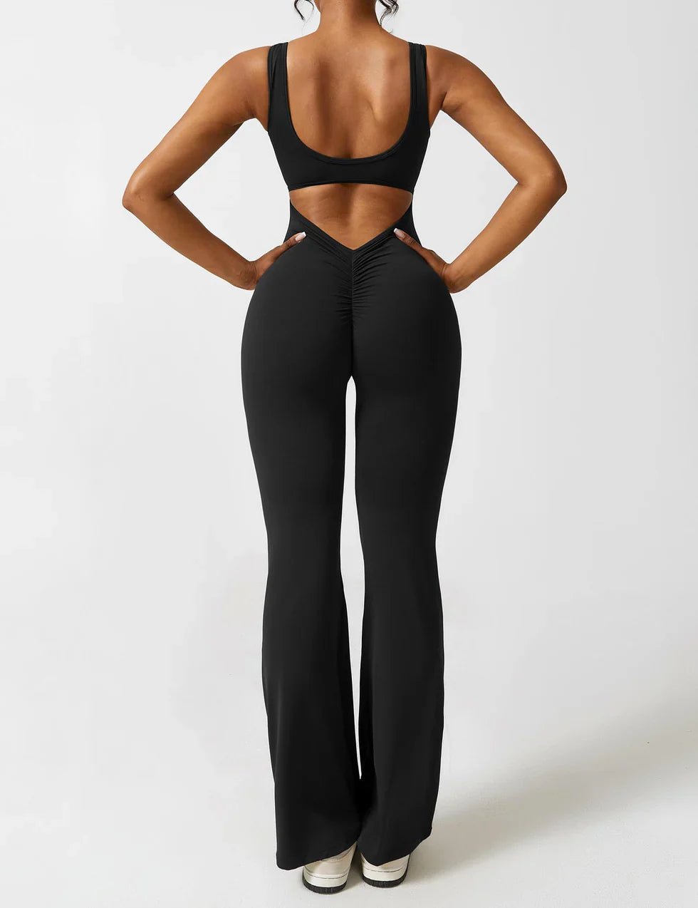 Elena - Flared V - Back Jumpsuit - Fraccini