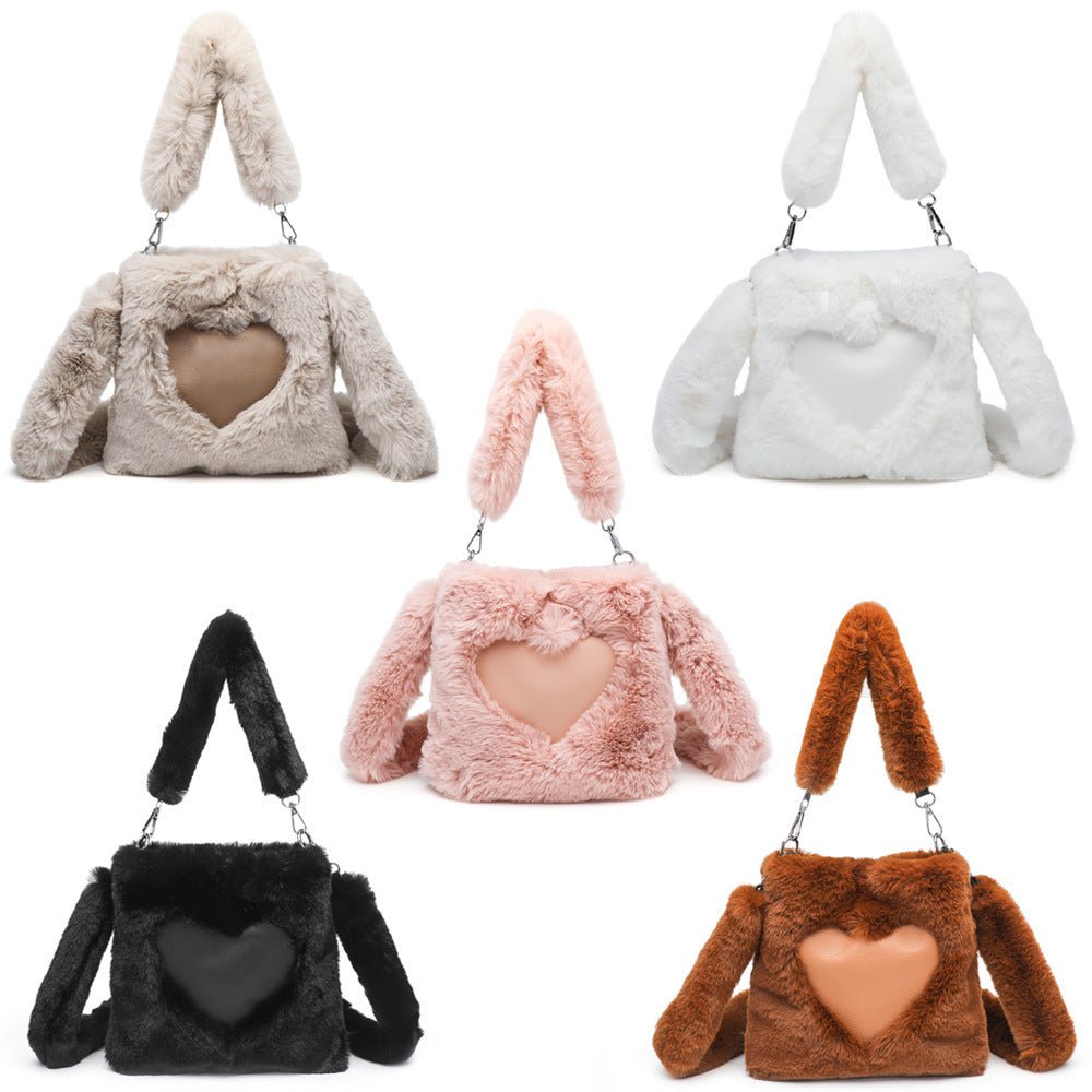Ellie - Fluffy Hartvormige Tote Bag - Fraccini