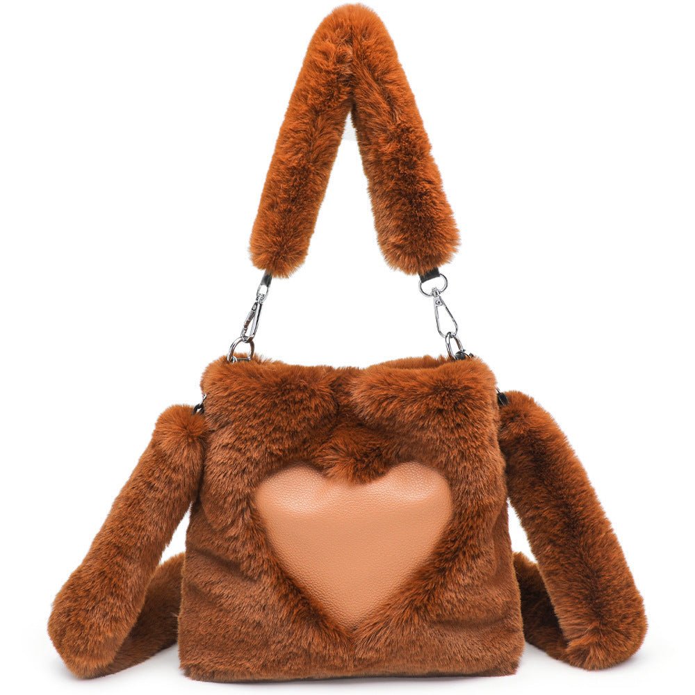 Ellie - Fluffy Hartvormige Tote Bag - Fraccini