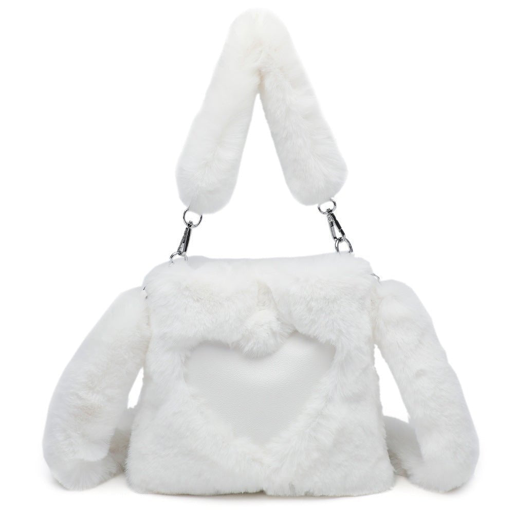 Ellie - Fluffy Hartvormige Tote Bag - Fraccini