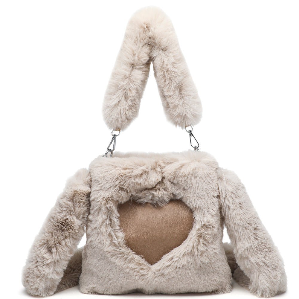 Ellie - Fluffy Hartvormige Tote Bag - Fraccini